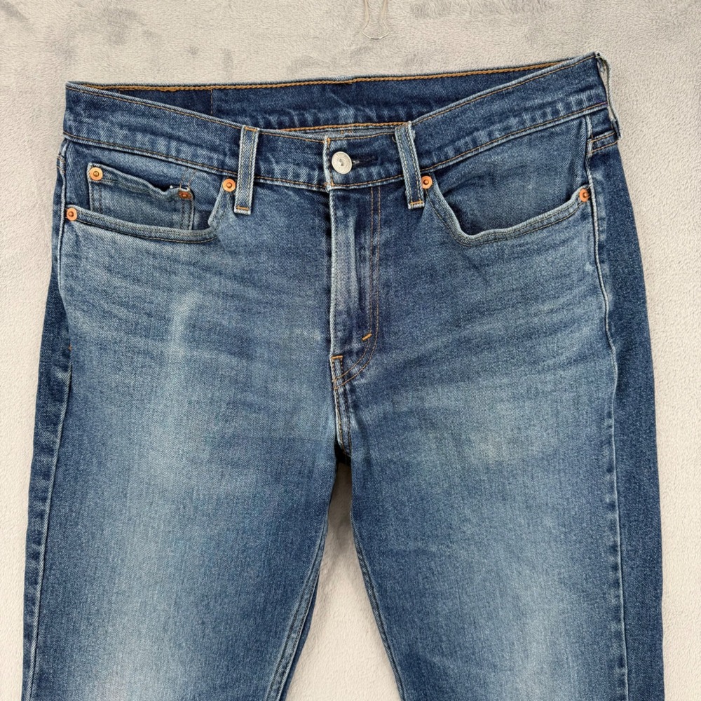 Levis 514 Mens Straight Fit Jeans Dark Wash Straight Leg Size W30 L32 - Picture 3 of 16